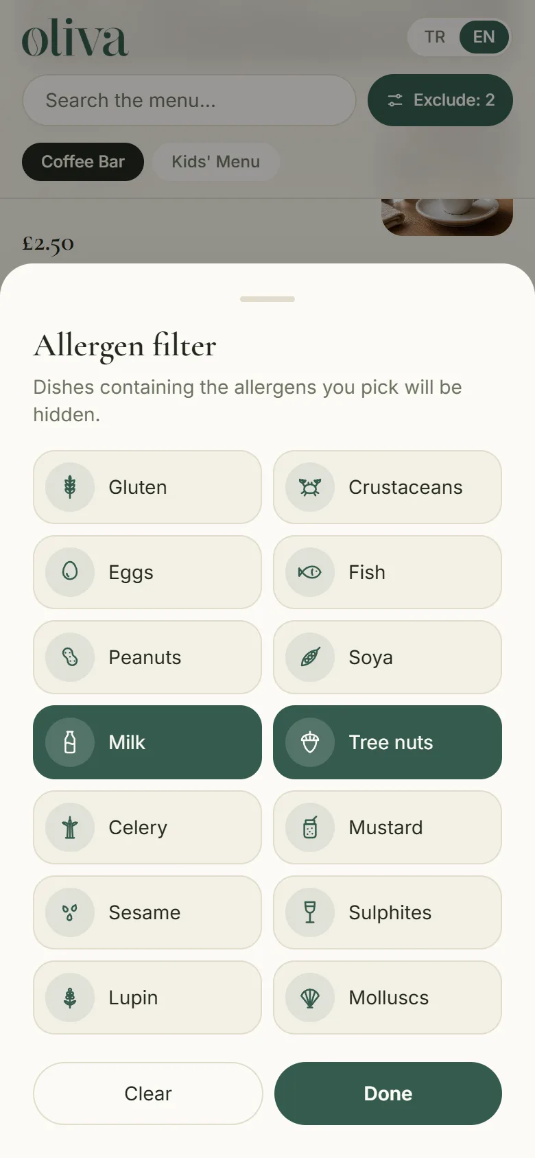 Allergens, done properly