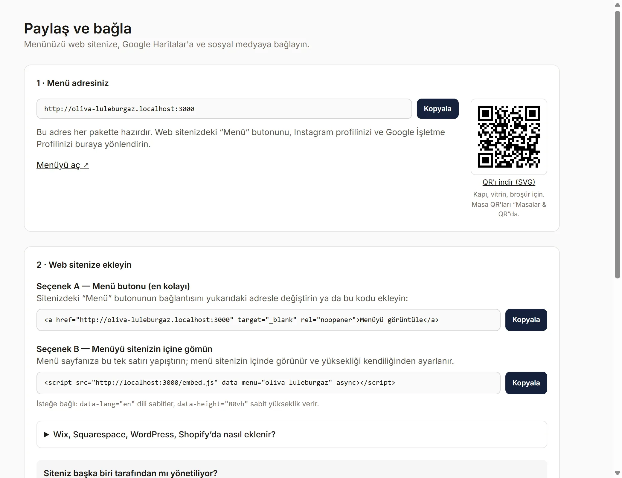Web sitenizde, Google'da, Instagram'da